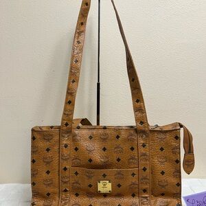 MCM Cognac Visetos Tote